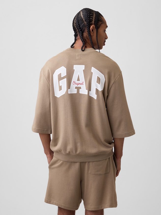 オーバーサイズ GAPロゴ フレンチテリーTシャツ-0