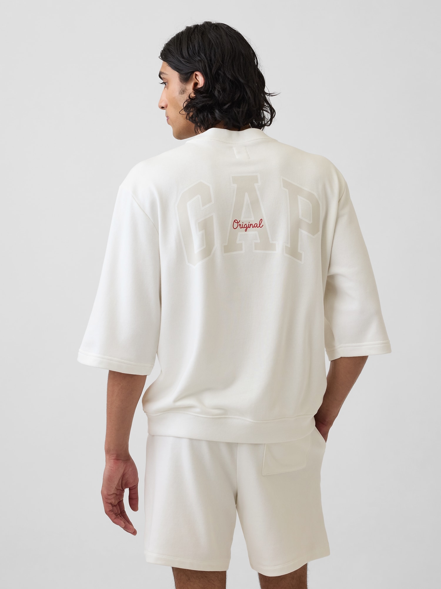 オーバーサイズ GAPロゴ フレンチテリーTシャツ-0