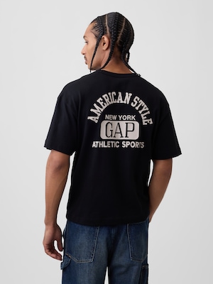 ヘビーウェイト GAPロゴ リラックスフィット クロップドTシャツ