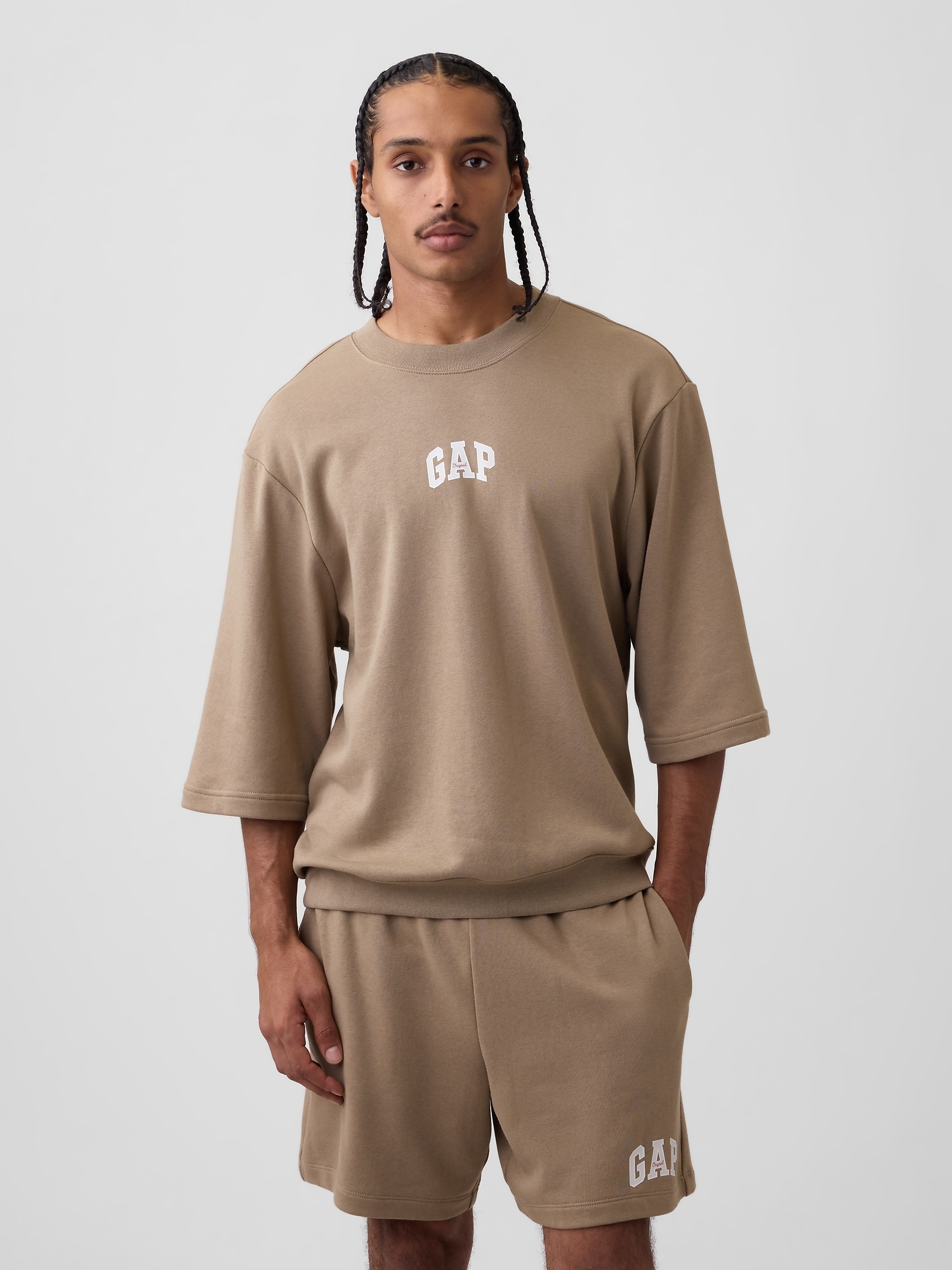 オーバーサイズ GAPロゴ フレンチテリーTシャツ-1