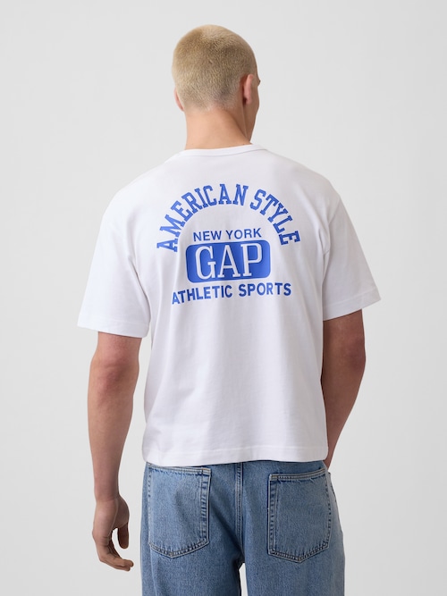 ヘビーウェイト GAPロゴ リラックスフィット クロップドTシャツ