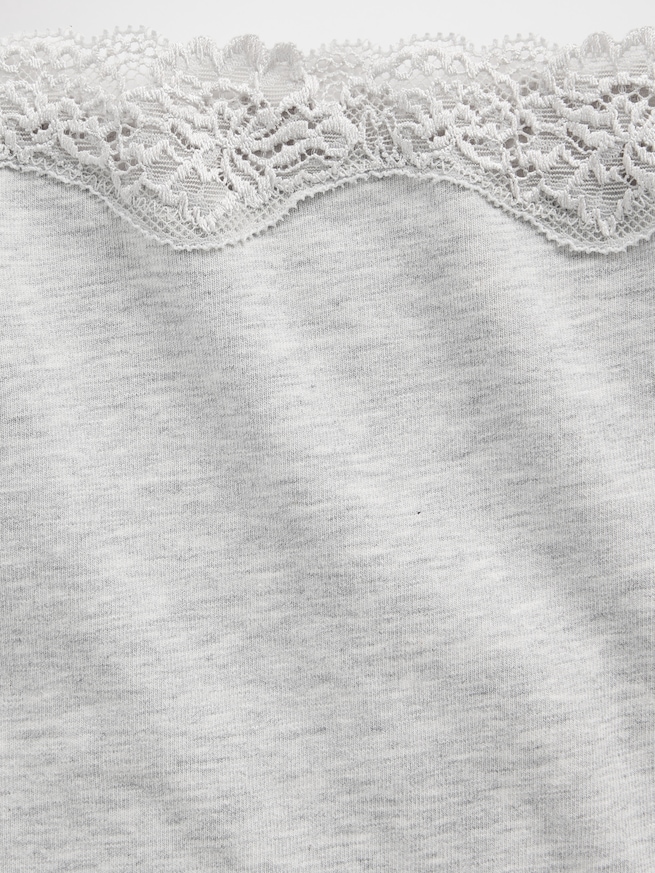 オーガニックコットン ストレッチ レーストリミング ヒップスター-2