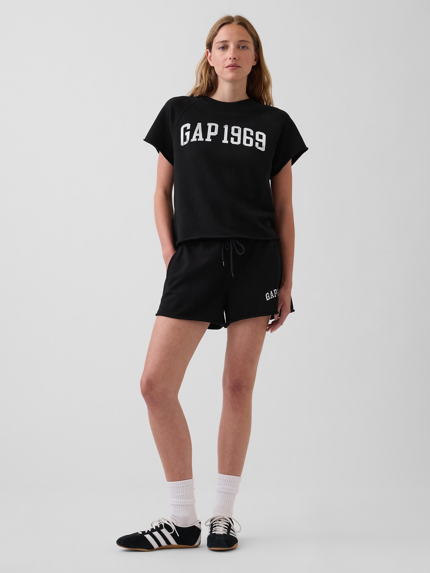 リラックスフィット フレンチテリー グラフィック Tシャツ-1