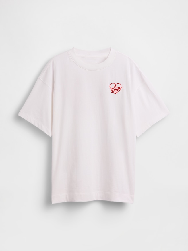 オーバーサイズ GAPハートロゴTシャツ-3