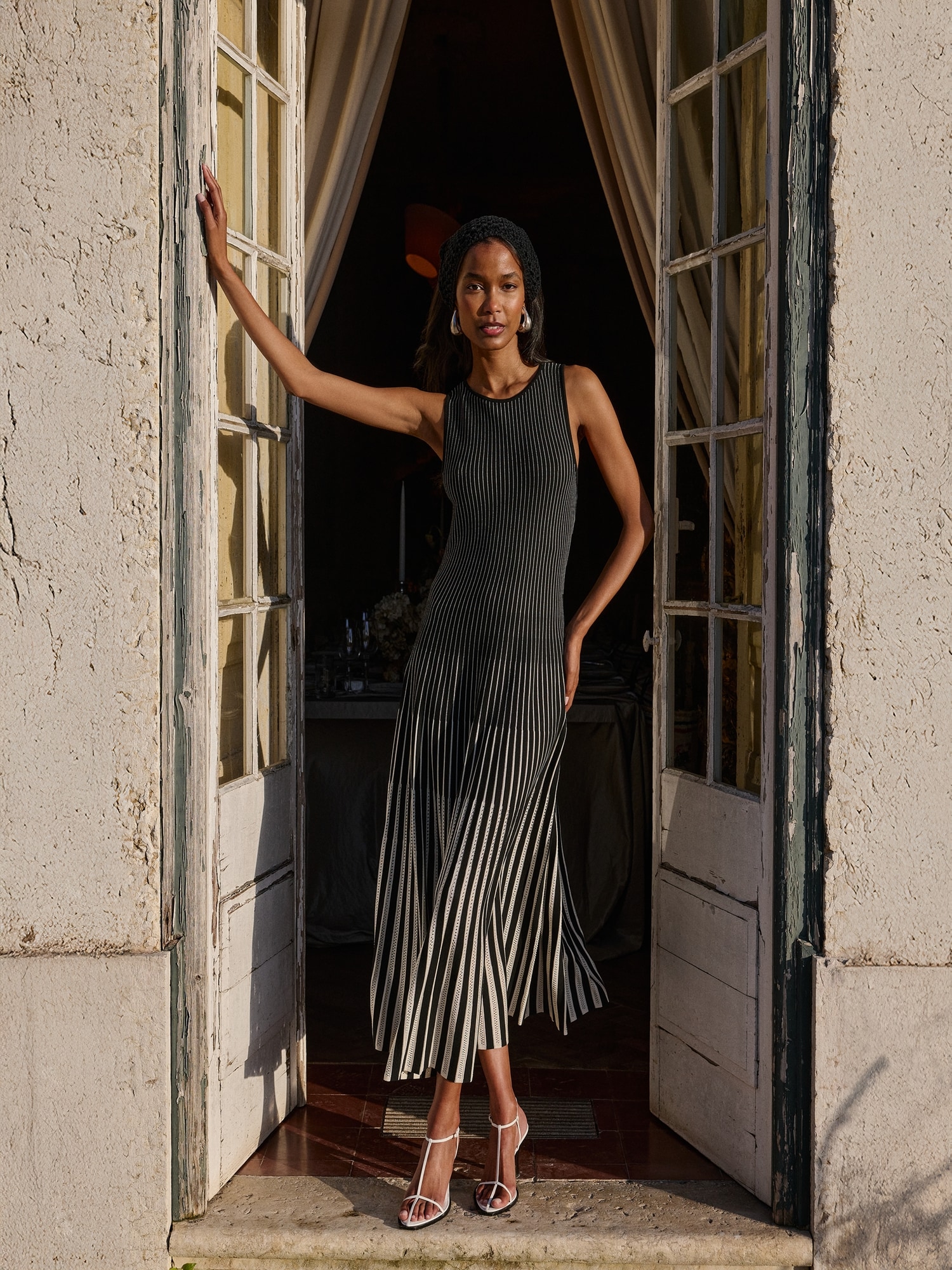 Sculpted Eyelet Maxi Dress