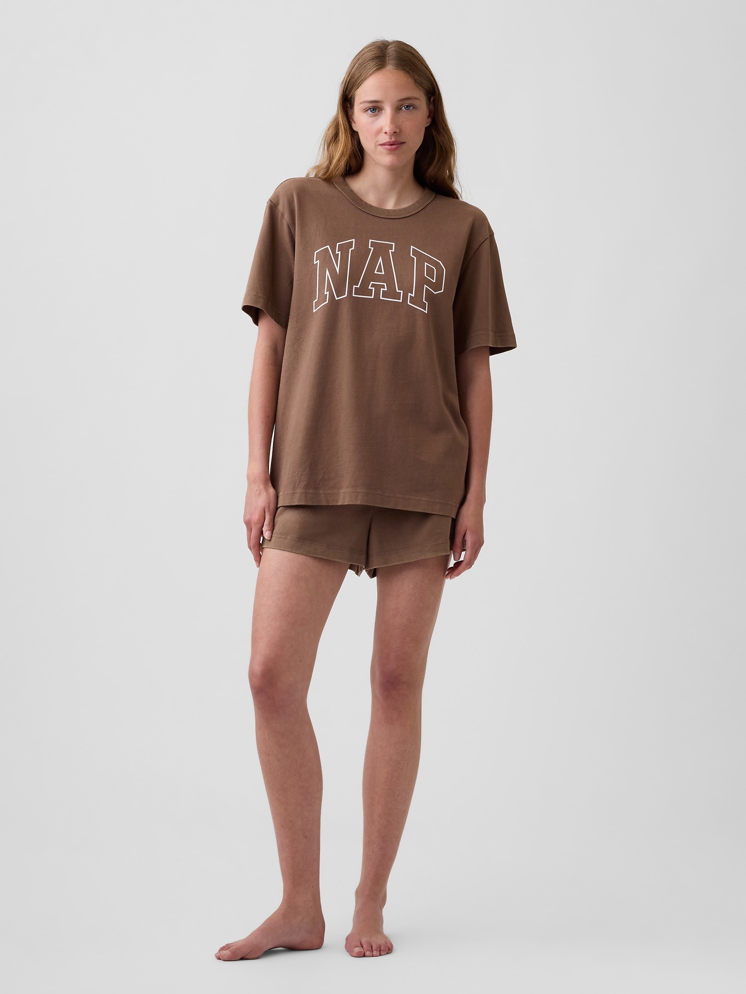 NAPロゴ オーバーサイズ パジャマTシャツ-1