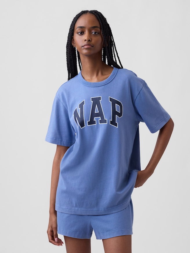 NAPロゴ オーバーサイズ パジャマTシャツ-0
