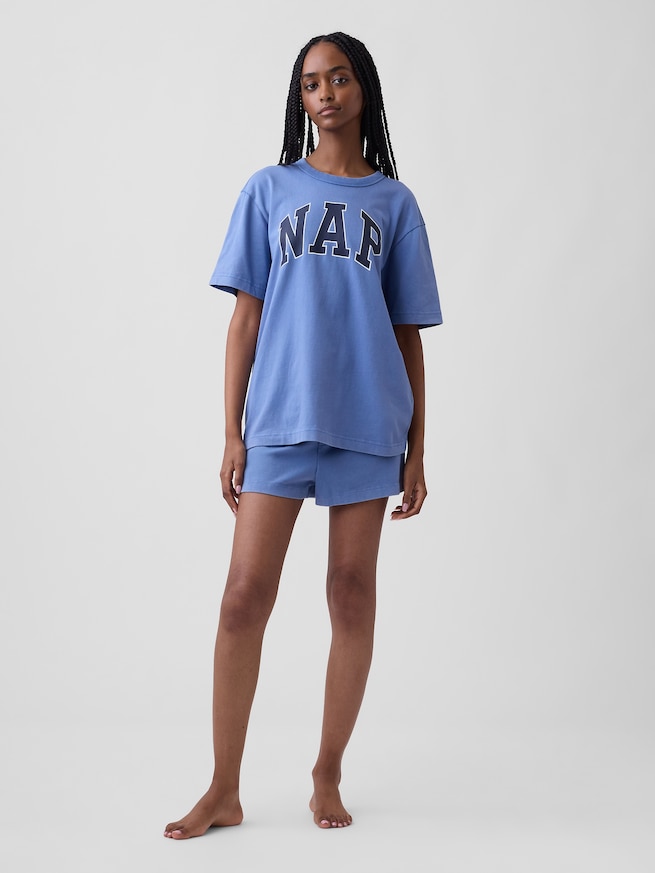 NAPロゴ オーバーサイズ パジャマTシャツ-1