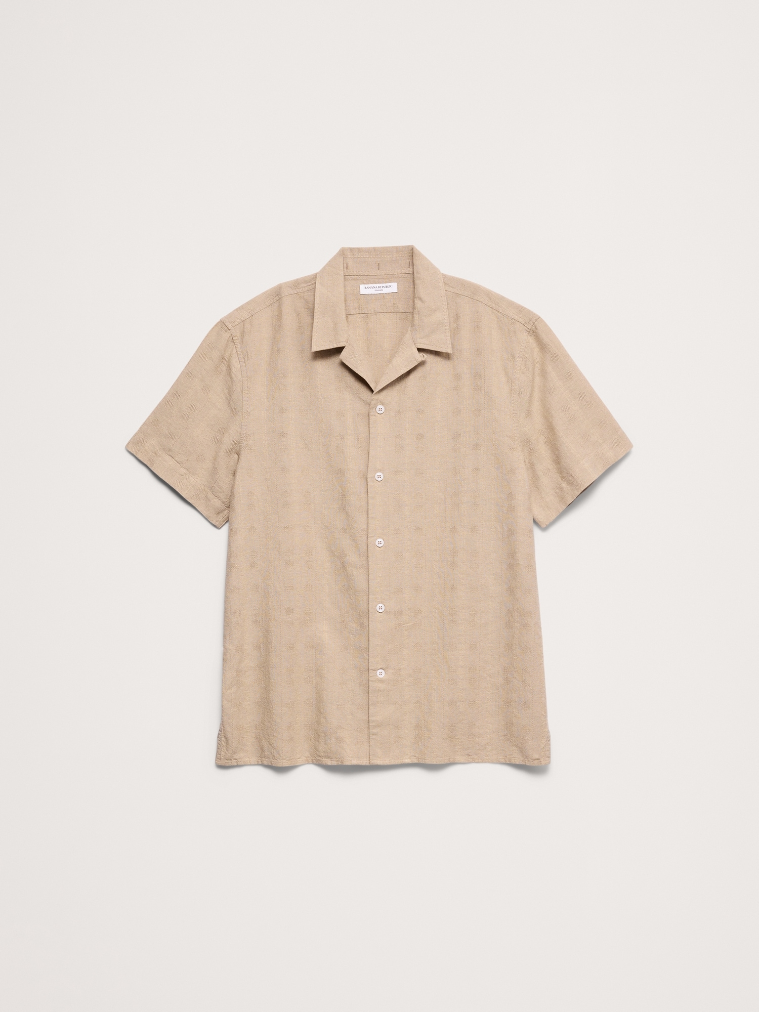 Standard-Fit Cotton-Linen Resort Shirt