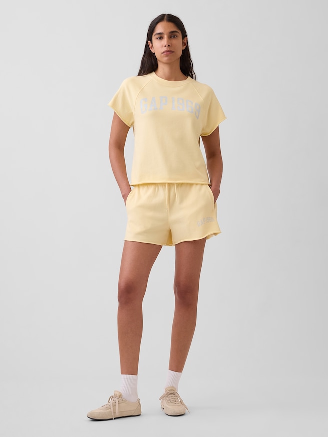 リラックスフィット フレンチテリー グラフィック Tシャツ-1