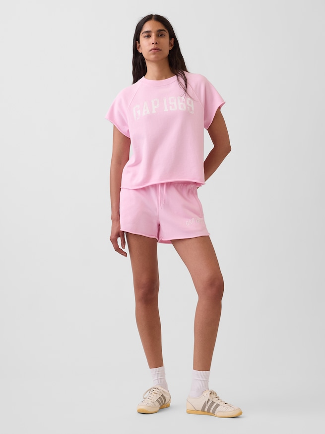 リラックスフィット フレンチテリー グラフィック Tシャツ-1
