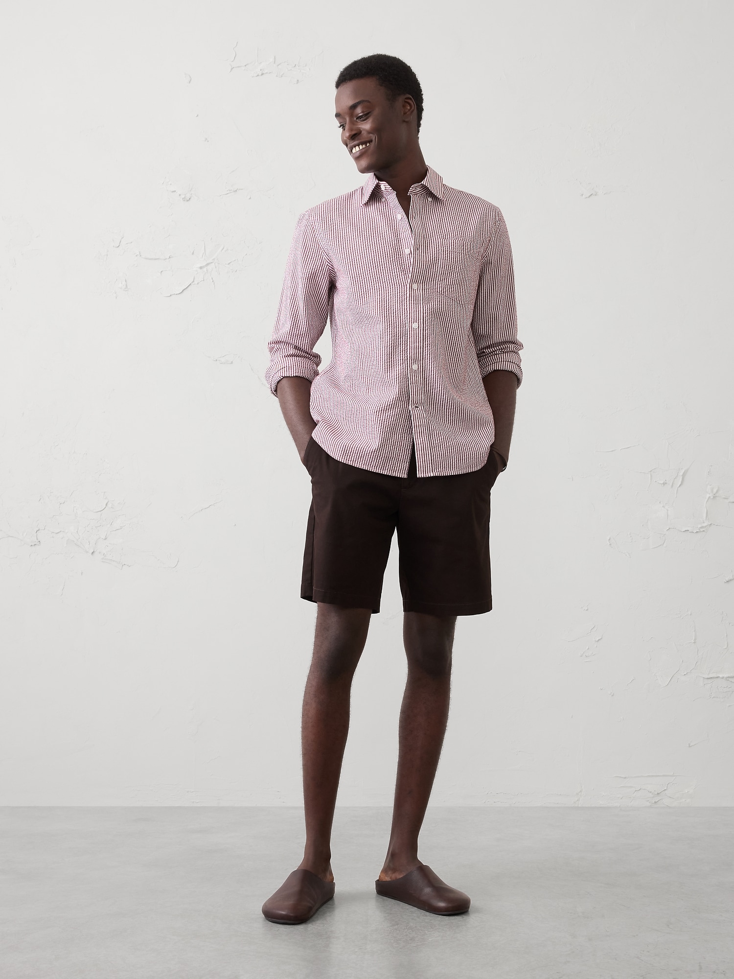 Standard-Fit Seersucker Shirt