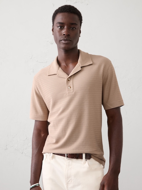 Standard-Fit Textured Polo