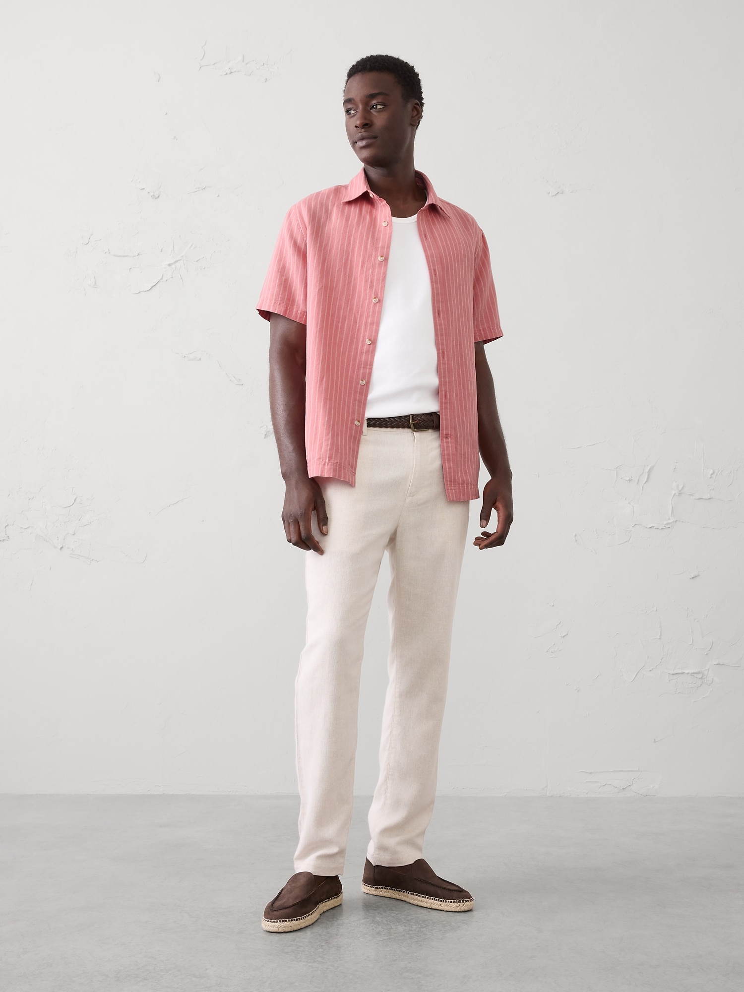 Standard-Fit Linen-Blend Shirt