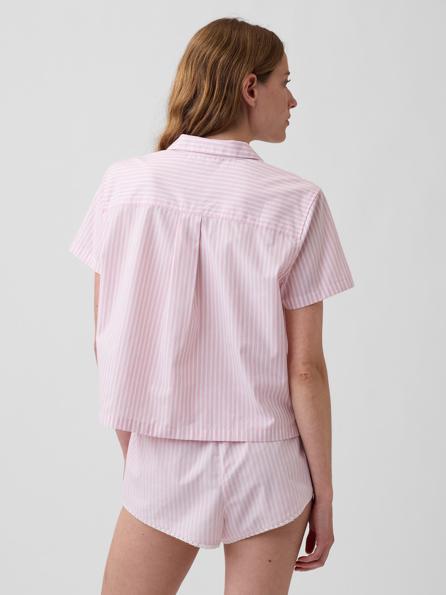 MadeSoft Poplin Crop PJ Shirt