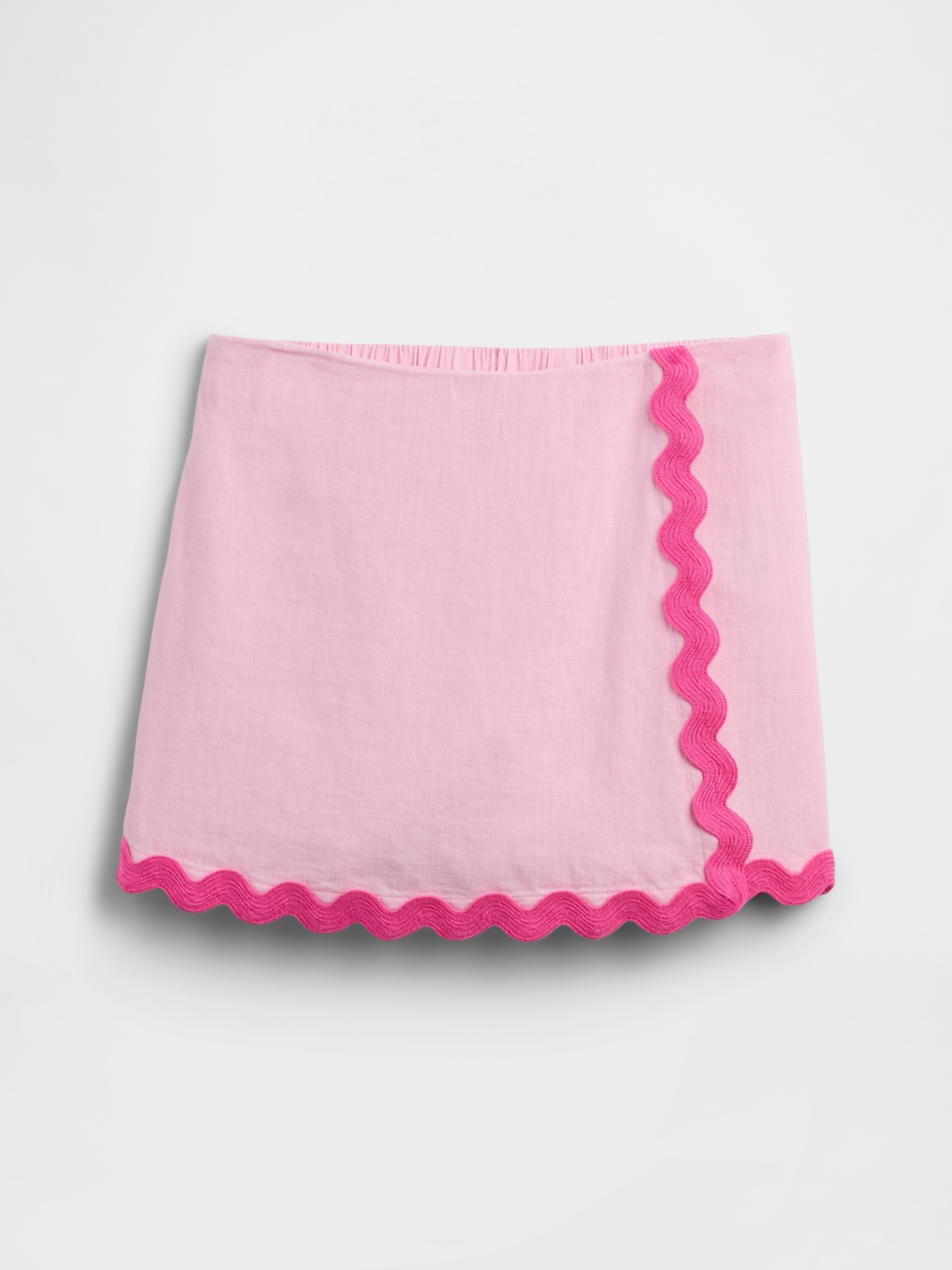 Kids Pull-On Linen-Blend Skort