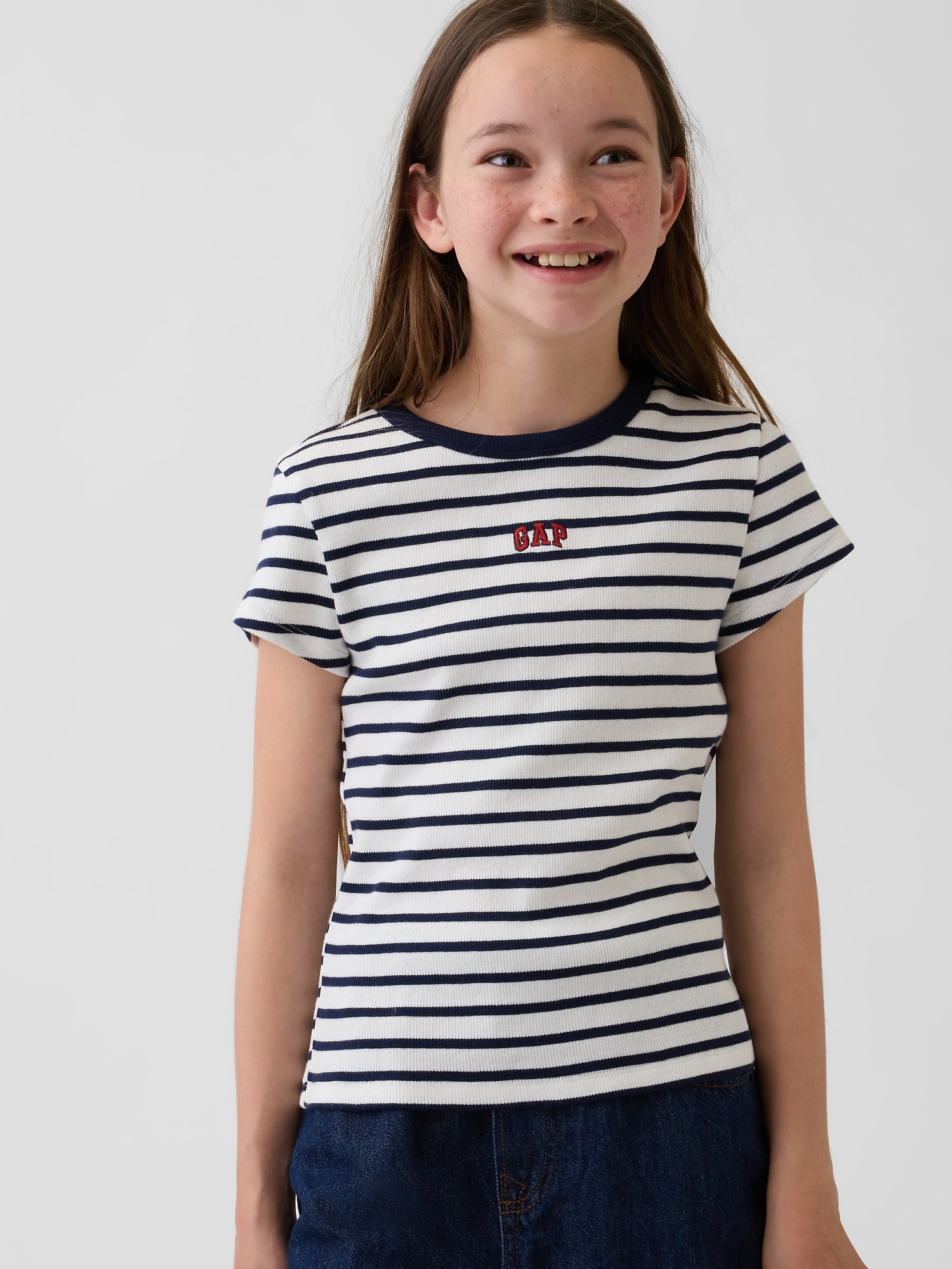 Kids Embroidered Rib T-Shirt