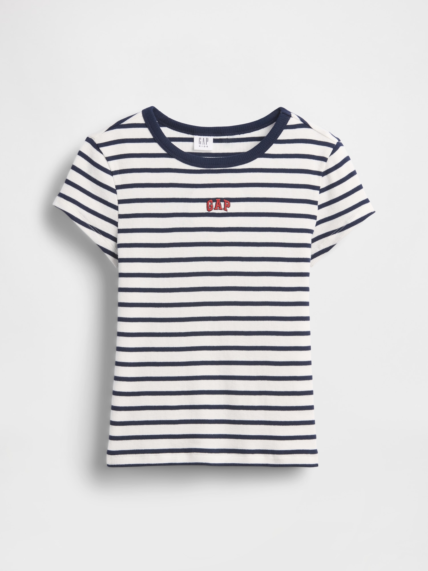 刺しゅう リブTシャツ (キッズ)-1