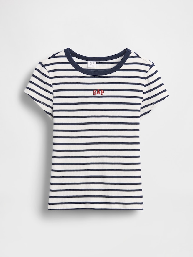 刺しゅう リブTシャツ (キッズ)-1