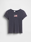 刺しゅう リブTシャツ (キッズ)-1