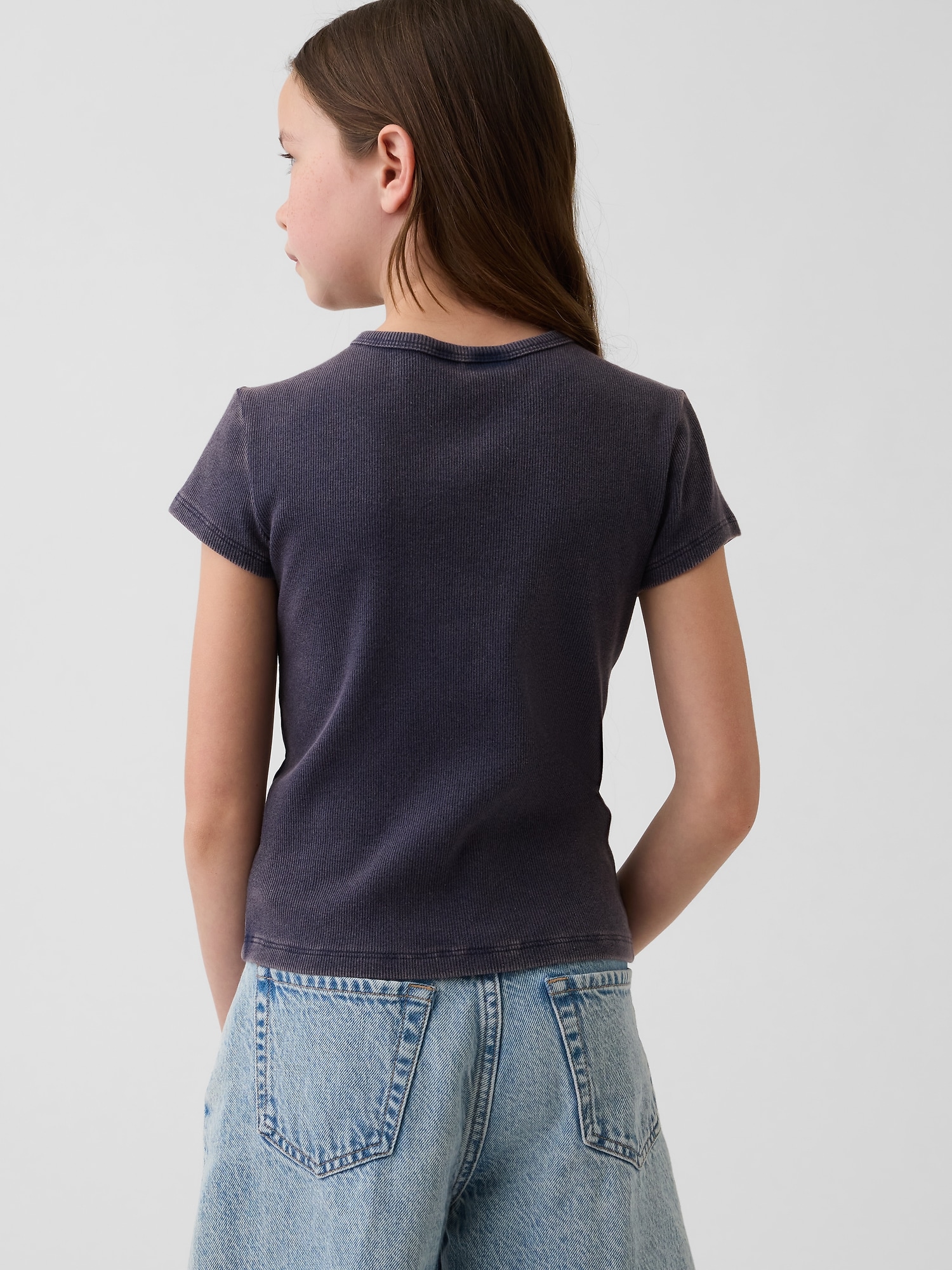 刺しゅう リブTシャツ (キッズ)-2