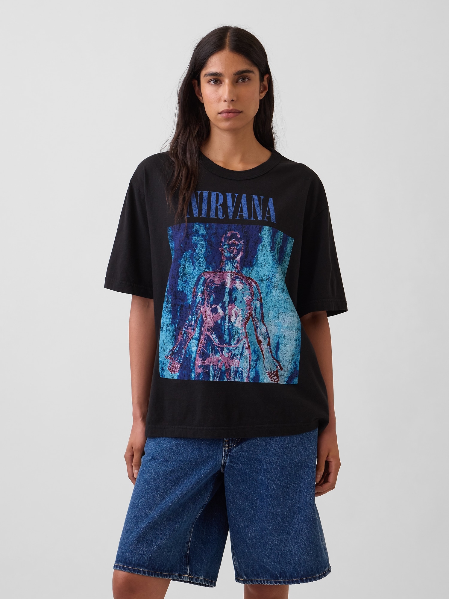 Nirvana Heavyweight Crop Graphic T-Shirt
