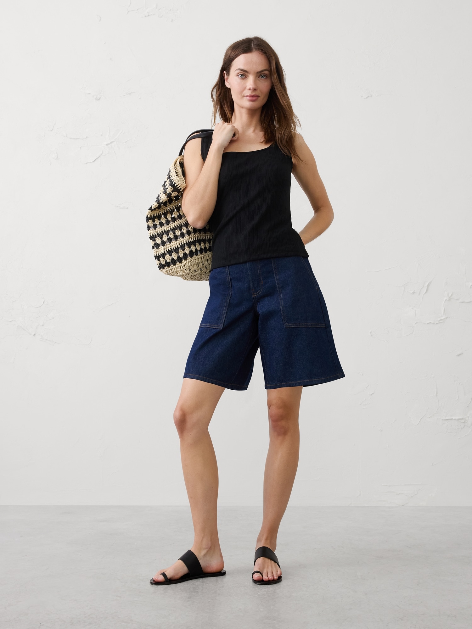 CAMISOLE CÔTELÉ ET PANACHÉE