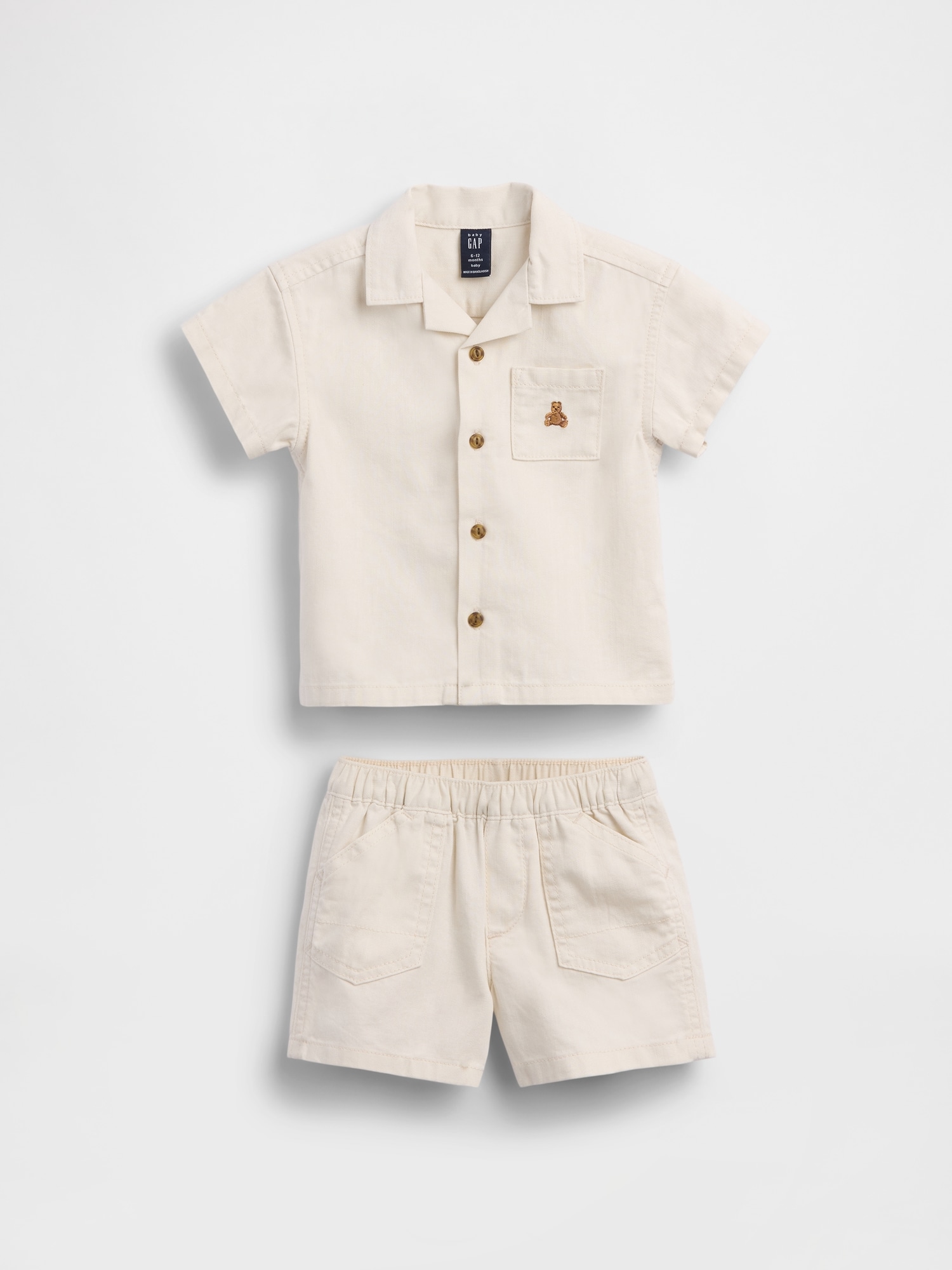 ENSEMBLE AVEC CHEMISE À POCHE POUR BÉBÉ