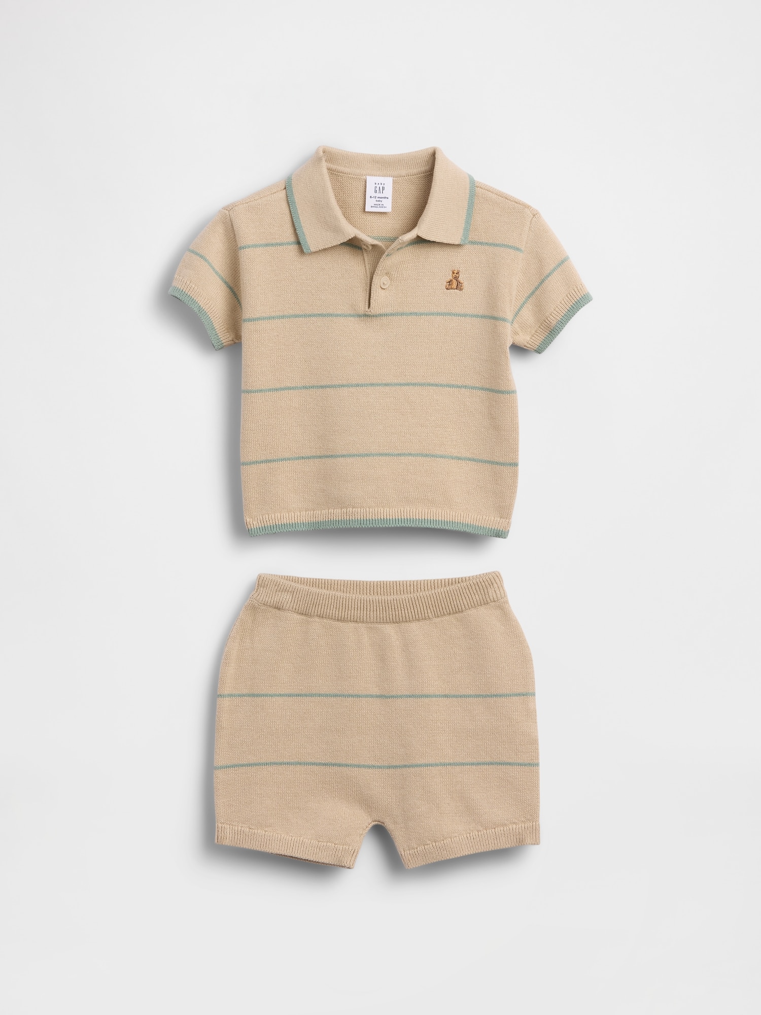 Baby Sweater Polo Stripe Outfit Set