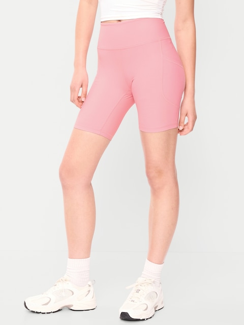 High-Waisted PowerSoft Biker Shorts -- 8-inch inseam