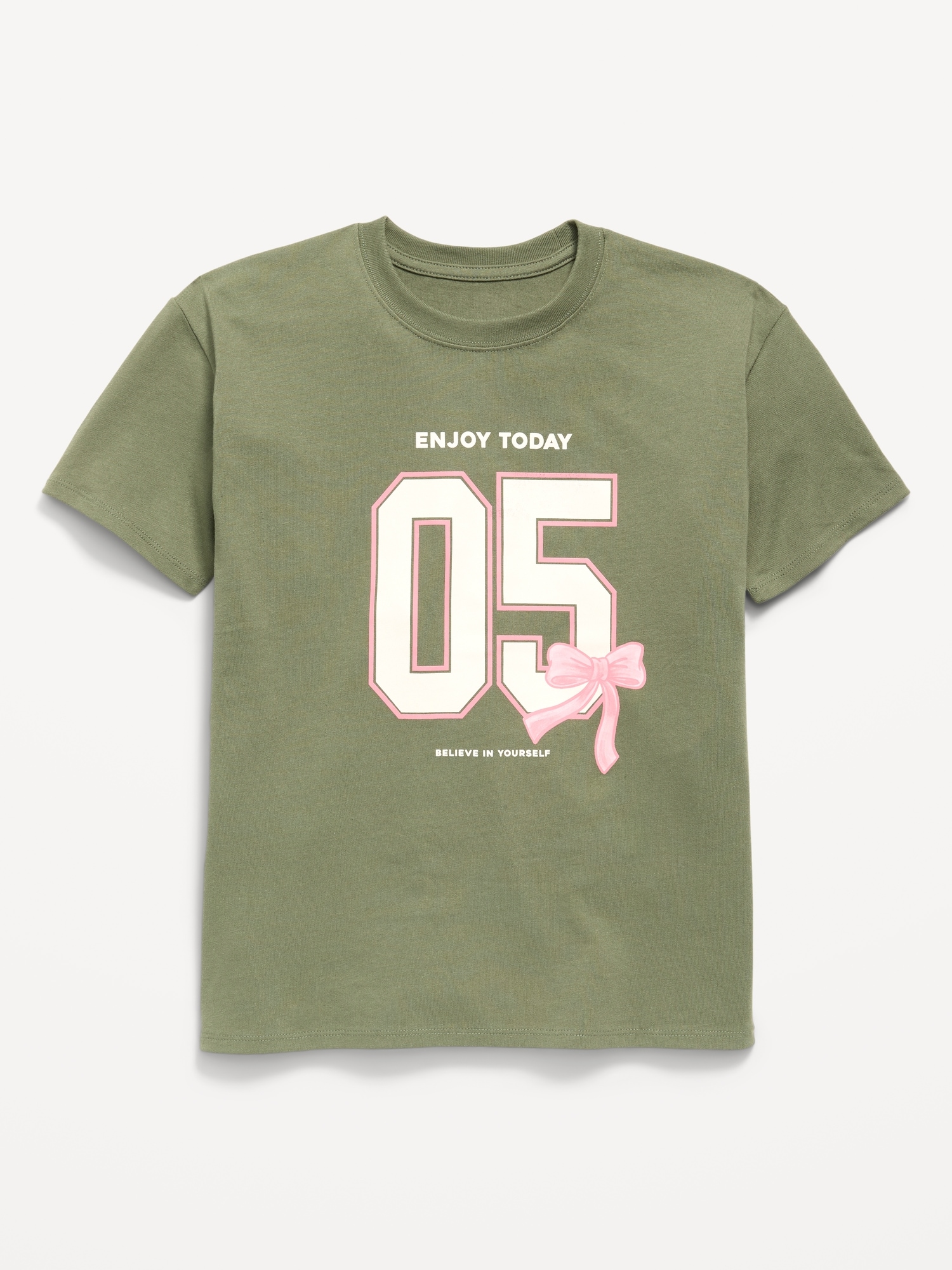 T-SHIRT LONG SURDIMENSIONNÉ À MANCHES COURTES À IMPRIMÉ POUR FILLE