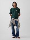 ヘビーウェイト GAPロゴ リラックスフィット クロップドTシャツ-1