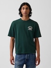 ヘビーウェイト GAPロゴ リラックスフィット クロップドTシャツ-0
