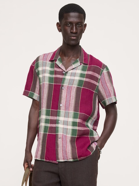 CHEMISE DE VACANCES À COUPE STANDARD EN LIN