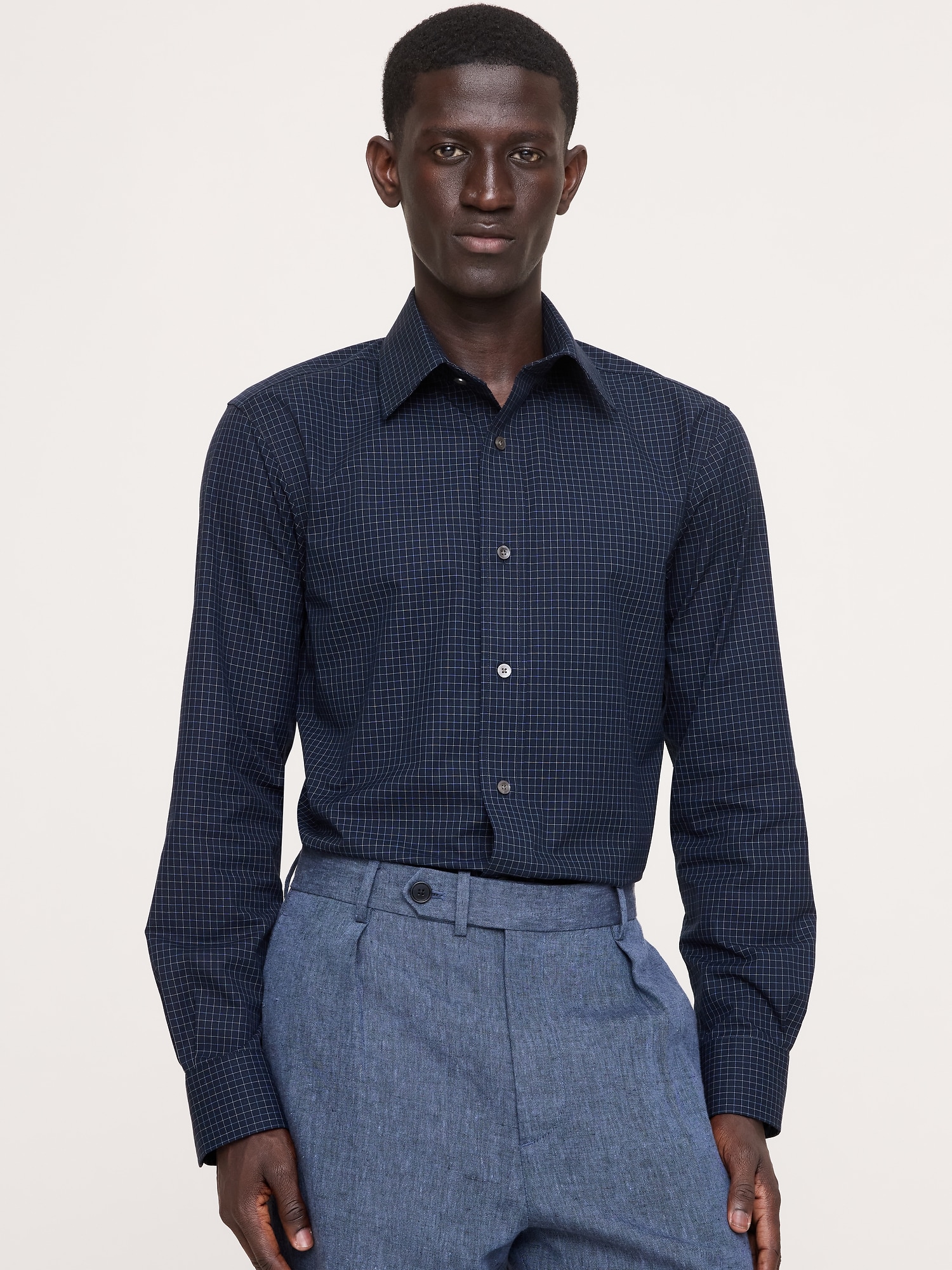 Slim-Fit Wrinkle-Resistant Dress Shirt