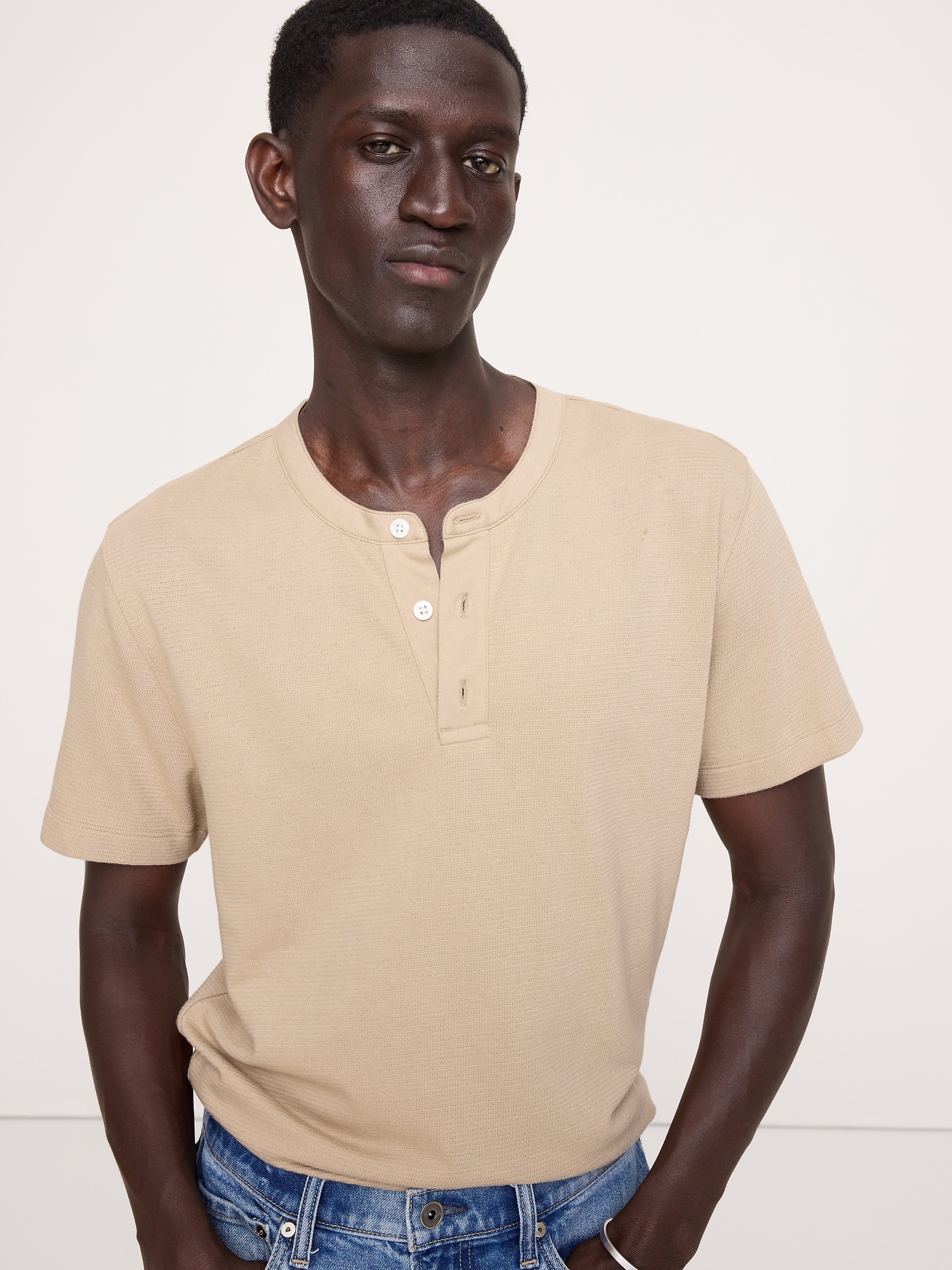 Mesh Henley T-Shirt