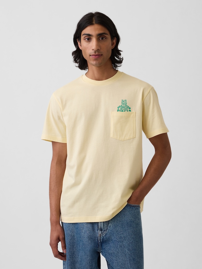 エブリディ ソフト リラックスフィット ブラナンベア ポケットTシャツ-1
