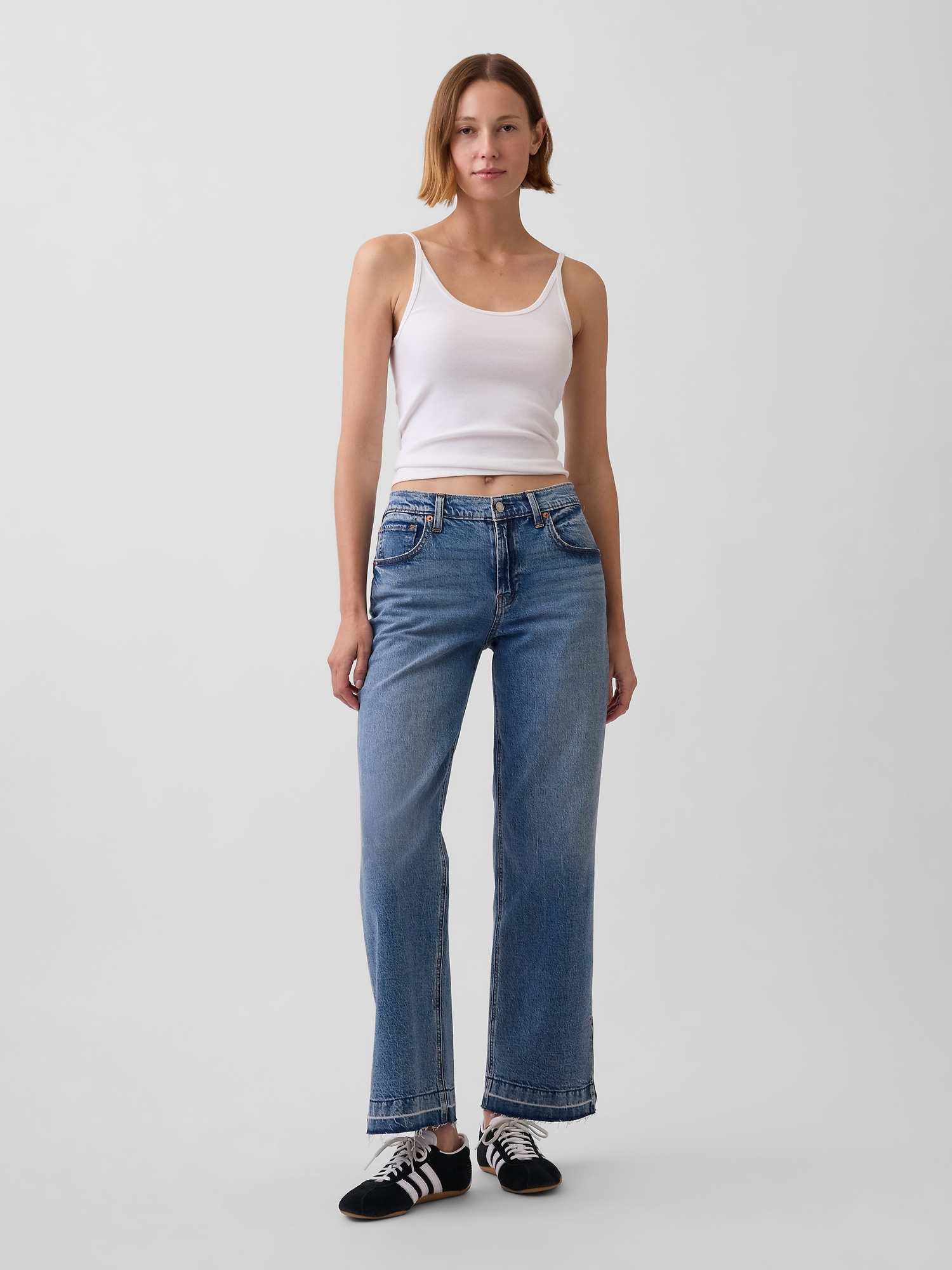 Low Rise '90s Loose Split-Hem Jeans