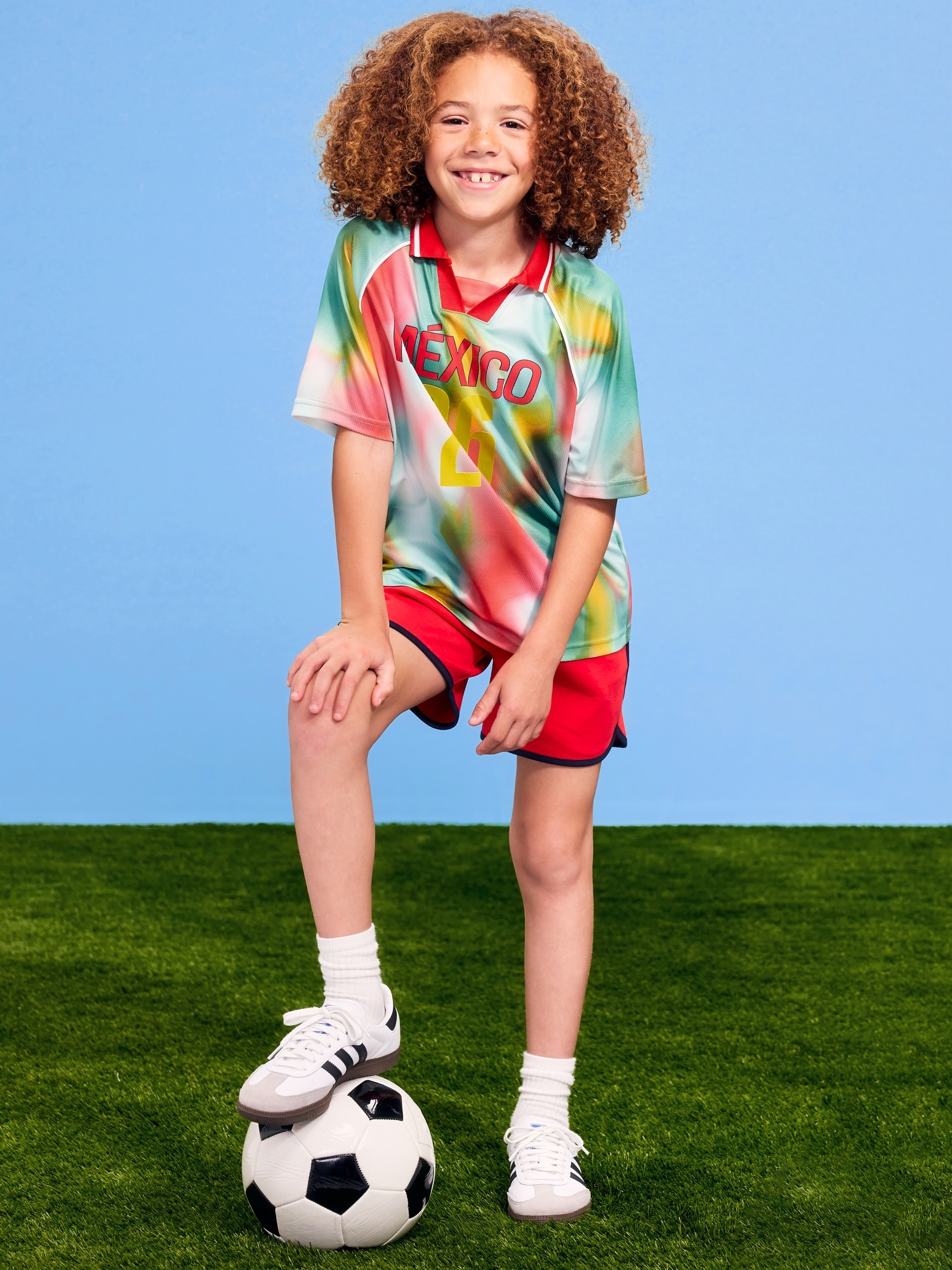 T-SHIRT EN JERSEY À COL COUPE DU MONDE DE LA FIFA 26™, MEXIQUE POUR ENFANT