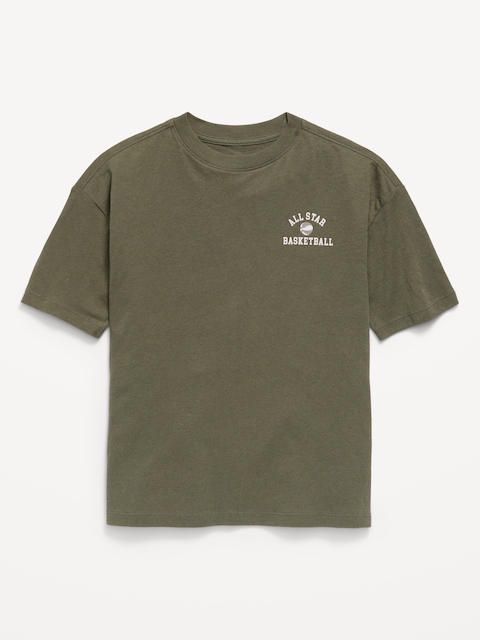 Oversized Short-Sleeve Graphic T-Shirt for Boys