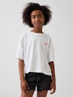 オーバーサイズ GAPハートロゴ Tシャツ (キッズ)-2