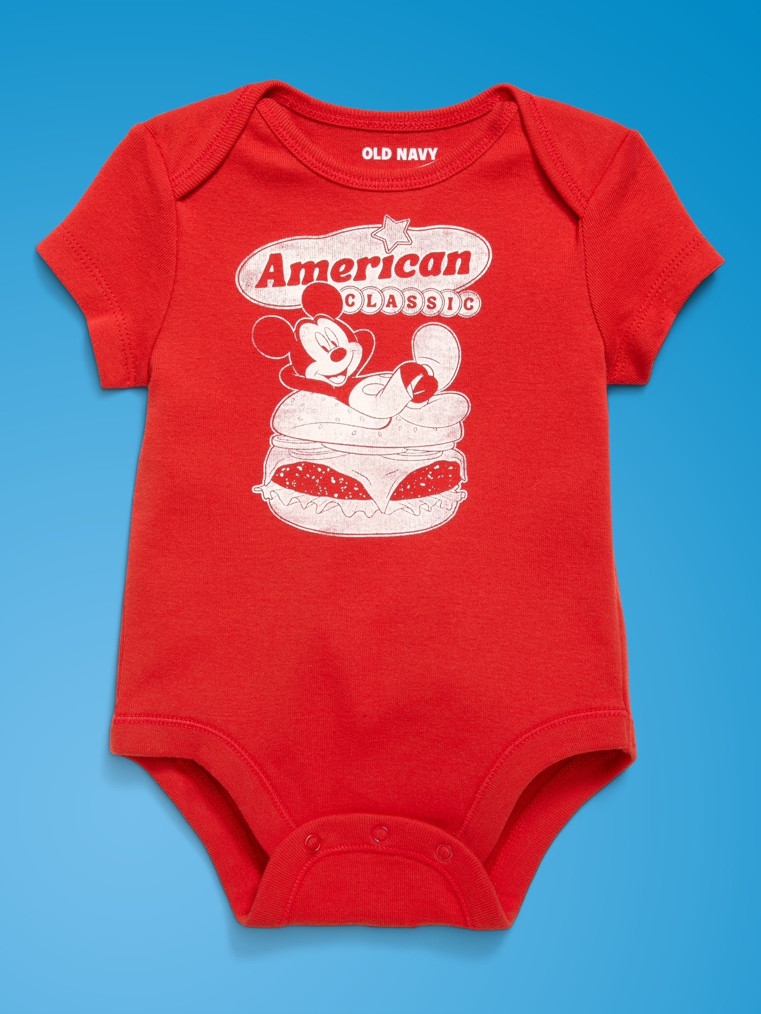 Old Navy x Disney Mickey Mouse Short-Sleeve Unisex Graphic Bodysuit for Baby