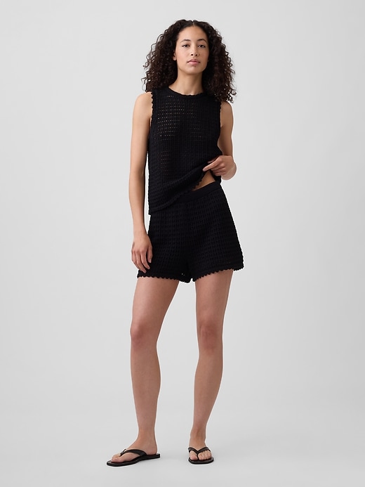 Relaxed Pull-On Crochet Sweater Shorts | Gap Factory