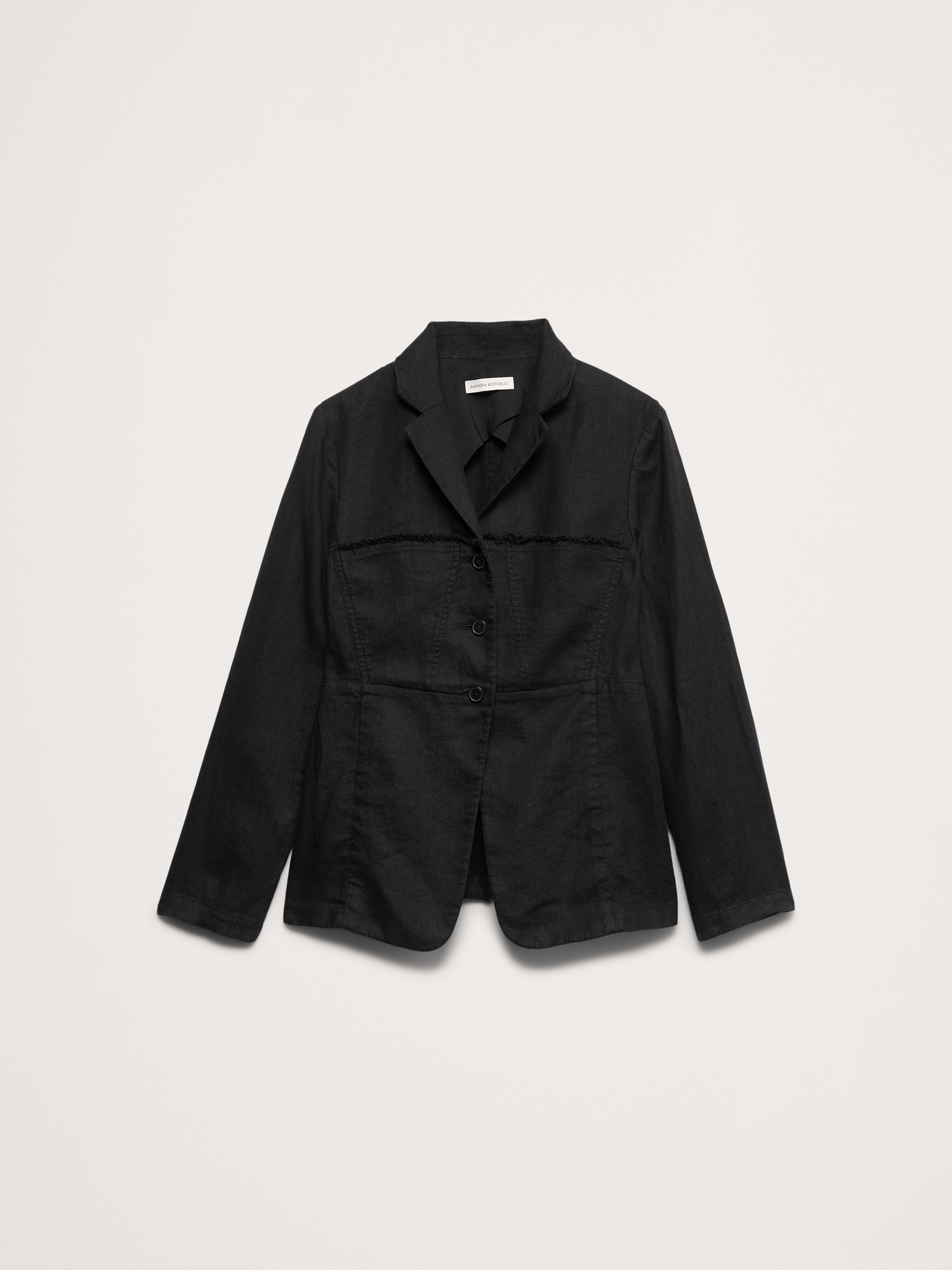 Fringe Linen Blazer