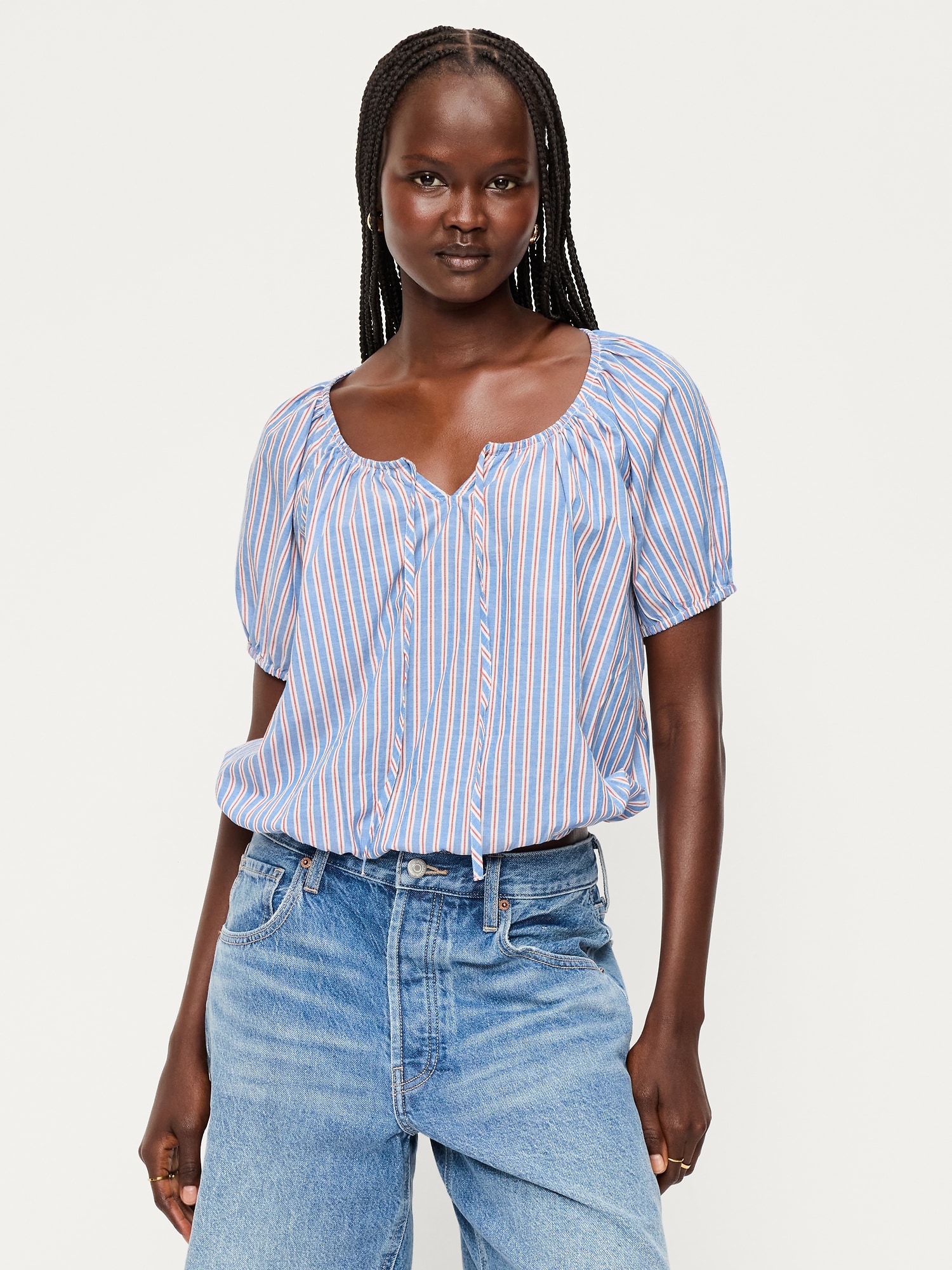 Short-Sleeve Bubble Top