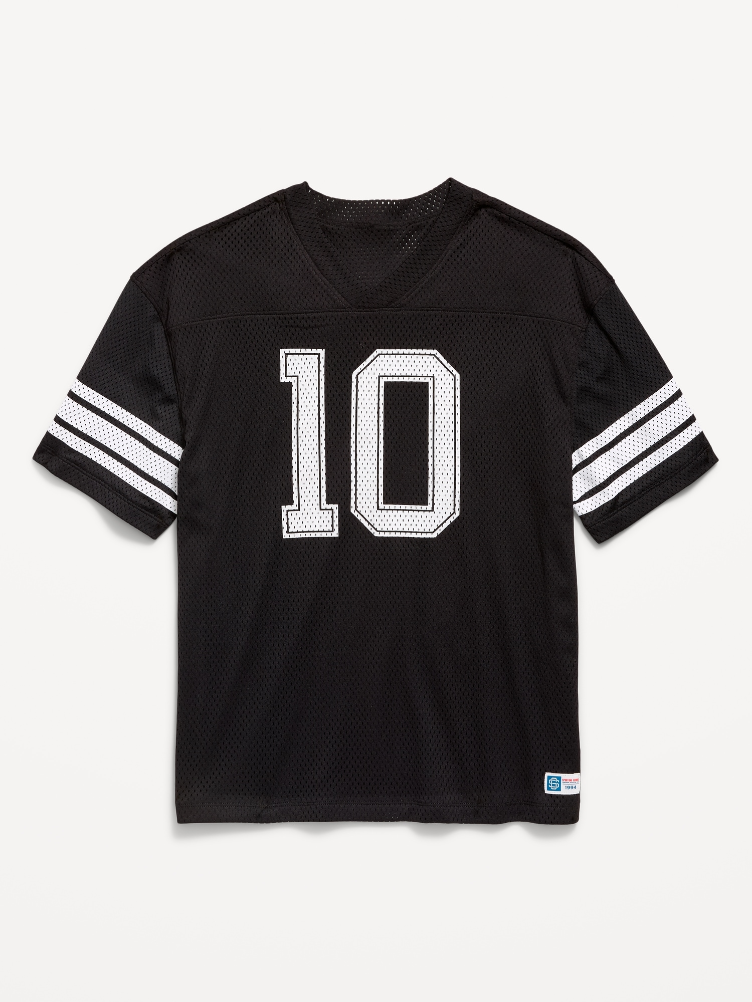 Oversized Mesh Graphic Football T-Shirt for Boys
