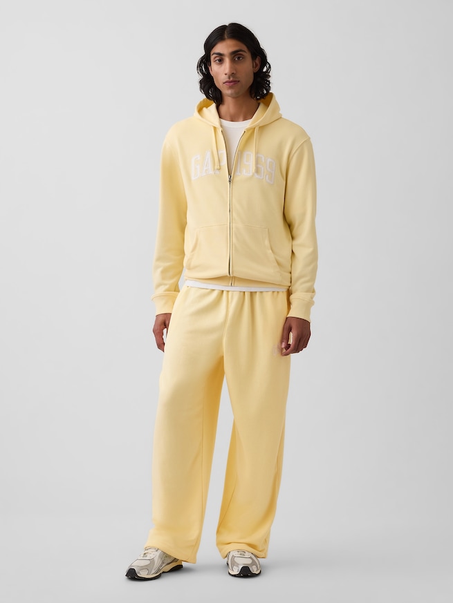 フレンチテリー リラックスフィット GAP1969ロゴ  ジップアップパーカー-1