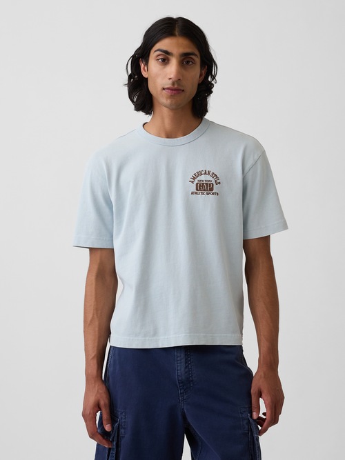 ヘビーウェイト GAPロゴ リラックスフィット クロップドTシャツ