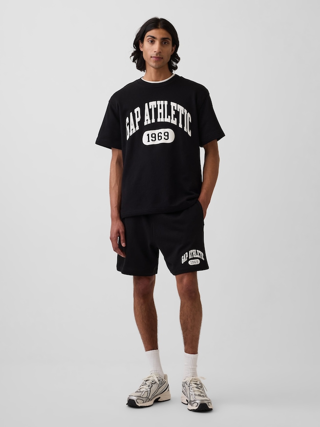 リラックスフィット フレンチテリー グラフィックTシャツ-1