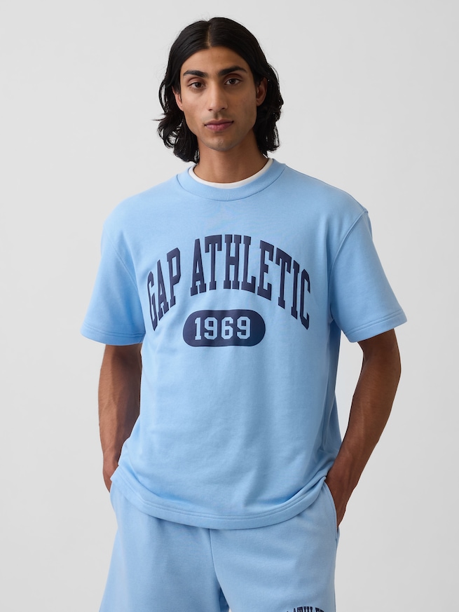 リラックスフィット フレンチテリー グラフィックTシャツ-0